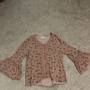 Maurice’s mauve bell sleeve shirt